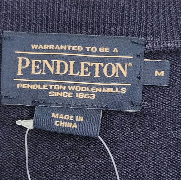 The Pendleton Magic Wash V-neck Pullover Wool Men's Sweater Sz M (NWT) - Picture 7 of 10